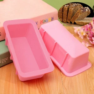 NEW Rectangle Bread Silicone Mold Loaf Baking Non Stick Pan Pastry DIY Bakeware - Picture 1 of 7