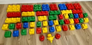 Vtg LEGO Duplo Primo Blocks LOT Primary Colors 54 pieces Ladybugs Elephant STEM - Picture 1 of 13