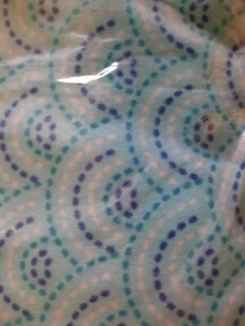 Jo-Ann Fabric Flannel 3 yard - New in plastic - Dotted Scallops Aqua Sky - Picture 1 of 3