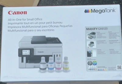 Canon MegaTank GX6120 Wireless All-in-One Printer - Print/Scan/Copy w/ 2-Yr Ink - Image 1 of 3