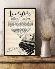 Landslide - Fleetwood Mac Music Vintage Poster, Landslide Song Lyrics Wall Art
