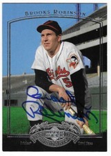 BROOKS ROBINSON 2005 UPPER DECK PAST TIME AUTOGRAPHED SIGNED # 10 ORIOLES HOF