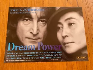 JOHN LENNON 2001 Dream Power Giappone mini volantino di Pasqua John Lennon Paul McCartney - Foto 1 di 3