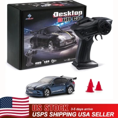 1/64 Scale Drift RC Car Mini Sportscar 2.4Ghz Blue Racing Remote Contrl Vehicle - Image 1 of 4