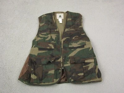 Vintage Northwest Territory Vest Mens Big 2X Green Camouflage Hunting Full Zip - Image 1 of 4