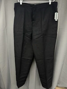 Men's CUBAVERA Khaki LINEN + Drawstring Pants 1XB x 32 1XB/32 - Black - New - Picture 1 of 8