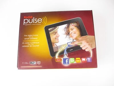 Kodak Pulse 7" Digital Photo Frame Wifi Touchscreen Black Facebook NEW Open Box - Image 1 of 4