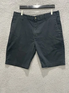 Volcom Chino Shorts Mens Size 36 Black Flat Front Stretch 9'' Inseam - Picture 1 of 9