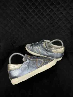 Philippe Modelo Zapatillas de Cuero Zapatos Estilo Ganso Dorado Foto 1 de 4