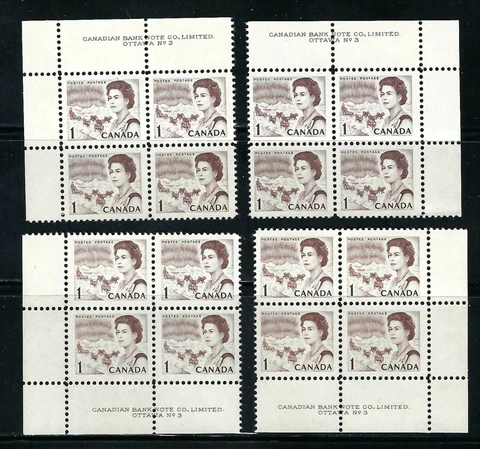CANADA - UNITRADE 454 - VFNH - M/S PLATE BLOCK # 3 - CENTENNIAL DEFINITIVES Cover
