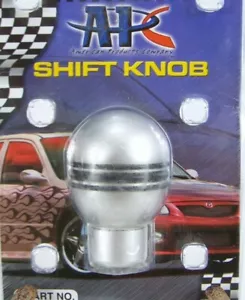 APC Shift Knob Silver Black Universal Fit most standard With Adapters 2 inch - Picture 1 of 7
