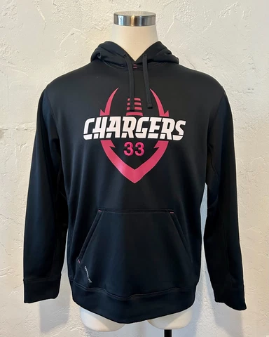 Los Angeles Chargers #33 Derwin James Nike Player-Worn Hoodie Sweatshirt (L) Cover