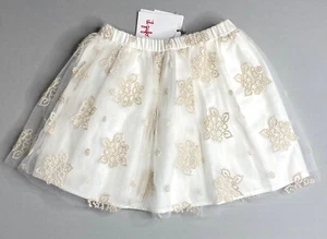 NWT IL GUFO Cream Tulle Floral Sparkle Skirt Girls 3 Yrs Holiday Party Italy - Picture 1 of 5