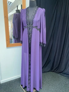 Jane Woolrich Polyester Chiffon Purple Negligee - Picture 1 of 2