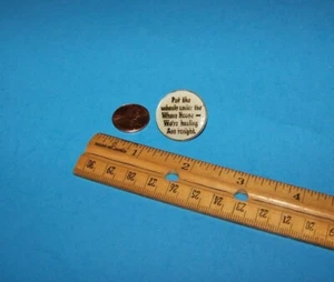 Vintage 1980's Pin "Put The Wheels Under The Whore House - We're Hauling Ass .." - Picture 1 of 2