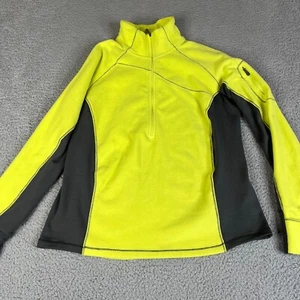 Columbia Sudadera Polar Mujer XL Amarillo Gris Puños Cremallera Bolsillo Suéter - Imagen 1 de 18
