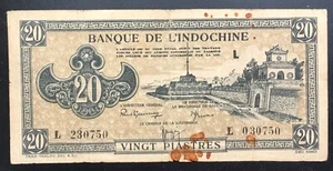 FRENCH INDOCHINA 20 PIASTRES 1942-1945 P.71 - Picture 1 of 2