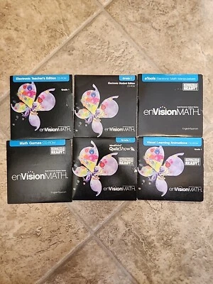 1st Grade Pearson enVision Math Interactive Curriculum Materials CD ROM Lot - Image 1 of 4
