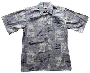Made in USA - Go Barefoot Herren Outrigger Palm Reverse Aloha Shirt - Bild 1 von 8