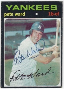 Autographed PETE WARD New York Yankees 1971 Topps card #667 w/COA - Picture 1 of 1