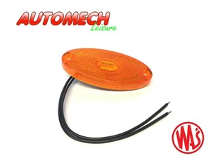 WAS, LED Oval Amber Side Marker Lamp Light 12/24V  Caravans/Motorhomes (1655) - Picture 1 of 3