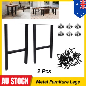 2pc 28In H Shape Table Legs Metal Support Legs for Home Furniture Office Desk - Picture 1 of 12