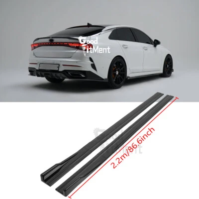 For KIA K5 2021-2025 86.6" Black Side Skirts Extension Rocker Panel Lip Splitter Foto 1 de 4