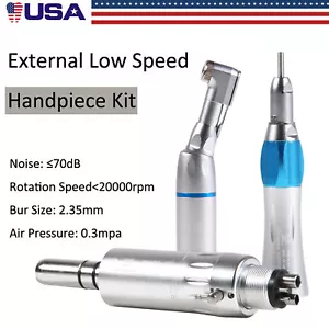 NSK Style Dental Contra Angle Straight Air Motor 4H Slow Speed Handpiece FAST - Picture 1 of 71