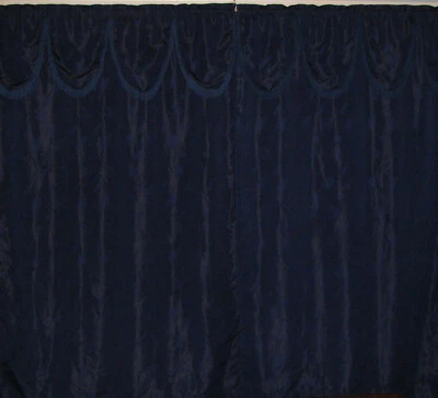 2006 Whole Home Sears 54"x95" Curtain Drape Panel with Valance Set of 2 NIP Blue - Image 1 of 4