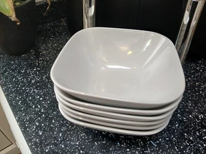 OVER AND BACK LOFT SQUARE CEREAL BOWLS X 6 - Picture 1 of 3