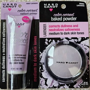 Hard Candy Make-up LAVENDEL Backpulver & Radiant Primer Set mitteldunkle Hauttöne - Bild 1 von 5