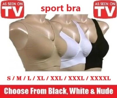 New Women Sports Bra Seamless Bra Leisure Crop Top Vest Bandeau Comfy Comfort US - Image 1 of 4