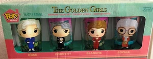 Funko Pop GOLDEN GIRLS 16 OZ DRINKING GLASS SET 4 SOPHIA BLANCHE DOROTHY ROSE - Picture 1 of 1