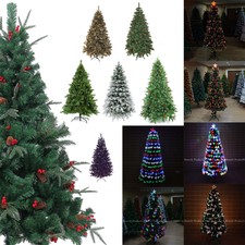 Artificial Christmas Tree LED Fibre Optic Pre Lit Xmas Luxury Home Decorations