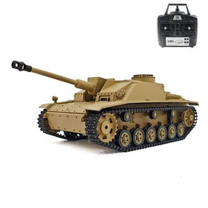 2.4G Henglong 1/16 7.0 Plastic Stug III RC Tank 3868 BB IR Steel Gearbox Sound - Picture 1 of 10