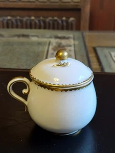 Antique Porcelain Demitasse Cup And Lid. French Faubourg St.Denis Paris. - Picture 1 of 18