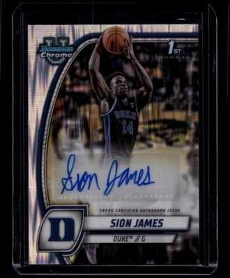 2024-25 鲍曼大学铬合金篮球 Sion James 63 Prospect 自动隐形 — 第 1/2 张图片