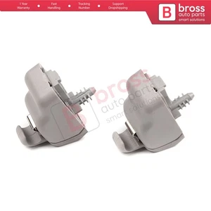 2X Sun Visor Holder Clips Light Gray 735633192 For Fiat Tipo 356 Egea 2015-On - Picture 1 of 9
