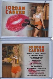 Jordan Carver Signed & Kissed Trading Card #1 Model Collector's Expo - Picture 1 of 1