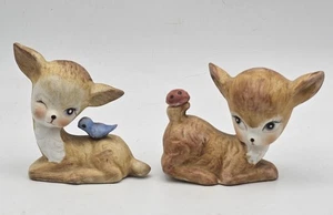 PAR de estatuillas de ciervo cervatillo Kelvin de colección ~ Ladybug y Bluebird Taiwán - Imagen 1 de 18