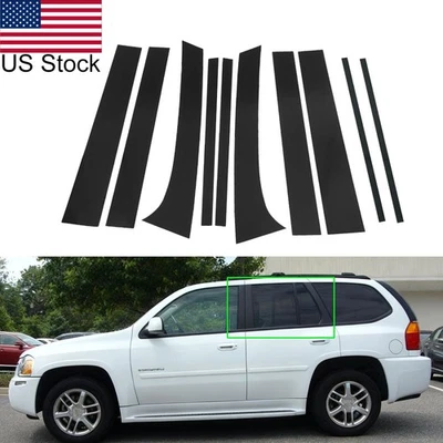 10 piezas cubiertas de postes de pilar negro brillante para 02-09 Chevy Trailblazer Envoy Bravada Foto 1 de 4