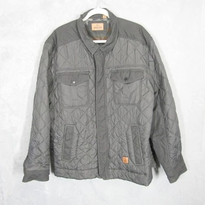 Redhead Ranch Mens 2XL Quilted Barn Chore Jacket Coat Gray Pockets - Image 1 of 4