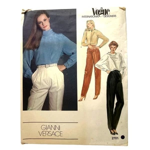 Gianni Versace Vogue International Designer Muster #2701 UNGESCHNITTEN Größe 10 Bluse - Bild 1 von 5