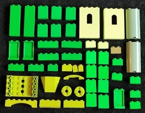 Lego grüne Wandpaneele Konvolut 75g Gebäude Stützsäule Säule Bogen Stein Lot - Bild 1 von 4