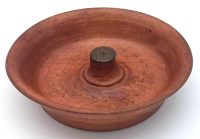 Vintage~ Handmade, Hand-turned Wooden Nut Bowl, Candy, Medium Golden Wood - Image 1 of 4