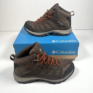 Columbia Men's Crestwood Mid Waterproof Hiking Boot Camo Brown/Heatwave - 9.5M - Picture 1 of 6