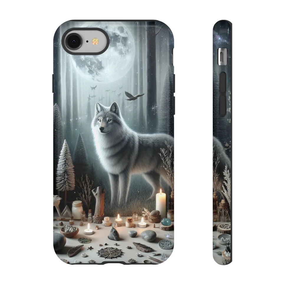 Wolf Phone Case, Mystical Animal, Smartphone Accessory, Tough Cases - Image 1 of 1
