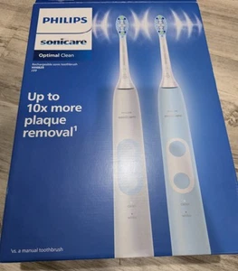 Philips Sonicare Optimal Clean Wiederaufladbare Schallzahnbürste 2er Set HX6829/77 - Bild 1 von 1