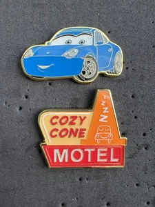 Disney Loungefly Pixar Cars Mystery Box Pins Sally And Cozy Cone Motel Pin Set - Picture 1 of 2