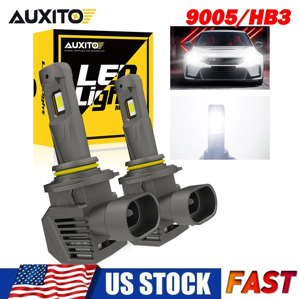 2x AUXITO LED Headlight Kit Light Bulbs High Low Beam 6500K 9005 HB3 High Power - Image 1 of 1